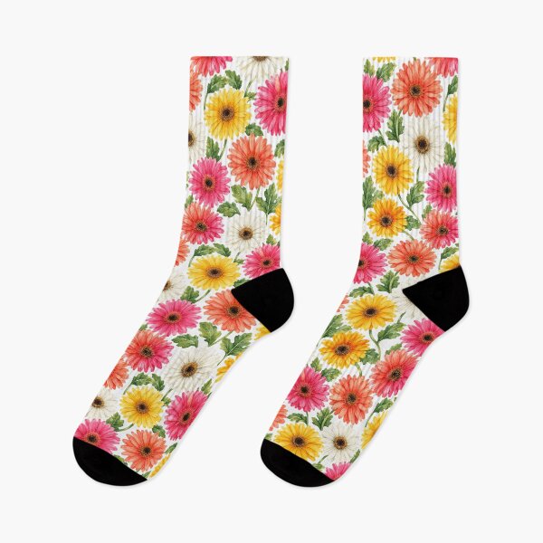 Item preview, Gerbera Daisy Vivid Watercolor Field Seamless Pattern designed and sold by Inkworksbyshery.