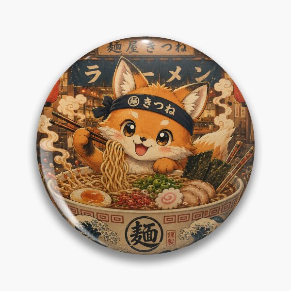Item preview, Kitsune Ramen Shop – Cute Fox Vintage Japanese Poster Art designed and sold by Cary-s.