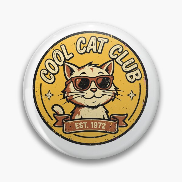 Item preview, Vintage Cool Cat Club 70s Varsity Badge designed and sold by CatstheticShop1.