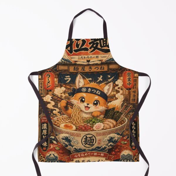 Item preview, Kitsune Ramen Shop – Cute Fox Vintage Japanese Poster Art designed and sold by Cary-s.
