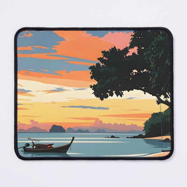 Item preview, Krabi Phi Phi Island Longtail Paradise – Vintage Thailand Travel Poster designed and sold by Spirit of Siam.