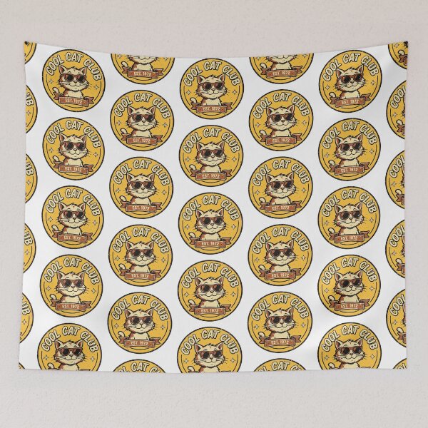 Item preview, Vintage Cool Cat Club 70s Varsity Badge designed and sold by CatstheticShop1.