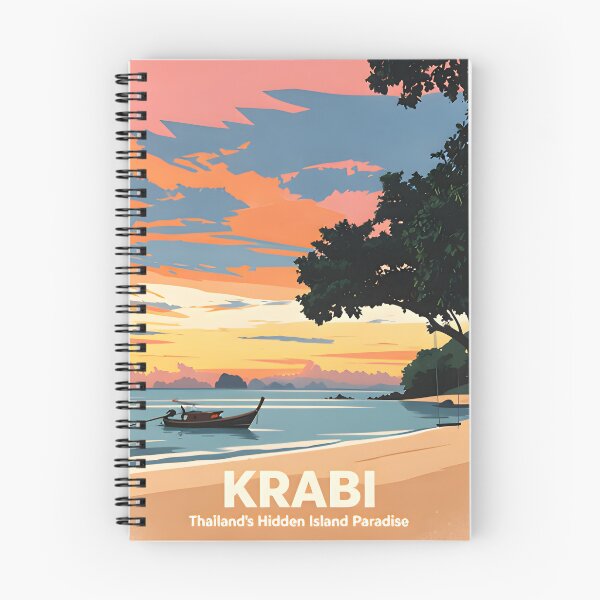 Item preview, Krabi Phi Phi Island Longtail Paradise – Vintage Thailand Travel Poster designed and sold by Spirit of Siam.