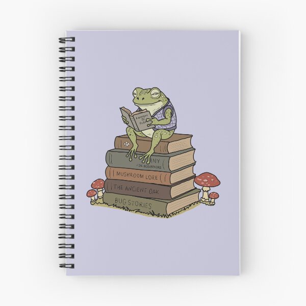 Item preview, Frog Reading on Vintage Book Stack Goblincore designed and sold by LeshanArt.