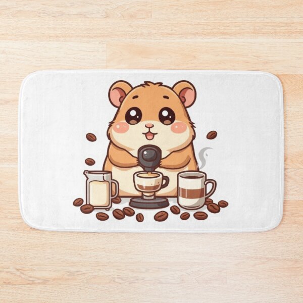 Item preview, Master Latte Maker Hamster | Cute Kawaii Barista Sticker designed and sold by Stylestickers55.