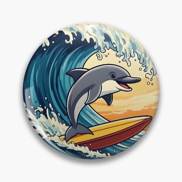 Artikelvorschau, I'm in my element - Dolphin on the surfboard entworfen und verkauft von ParadoxParadox.