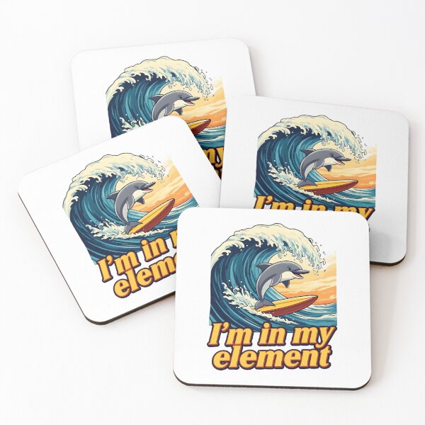 Item preview,  I'm in my element - Dolphin on the surfboard designed and sold by ParadoxParadox.