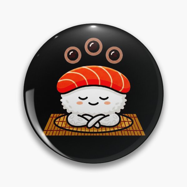 Item preview, Cute Meditating Salmon Sushi - Kawaii Zen Yoga Art designed and sold by Andreza NativeHue Oficial.