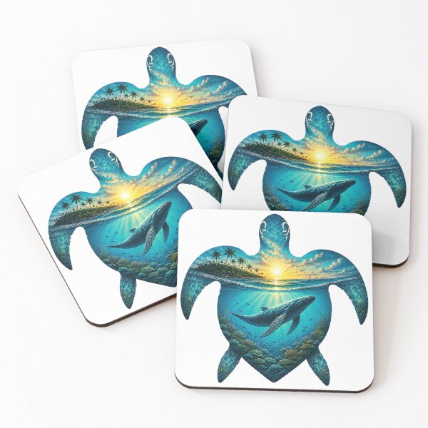 Item preview, Sea Turtle Double Exposure – Tropical Whale designed and sold by OTSC.