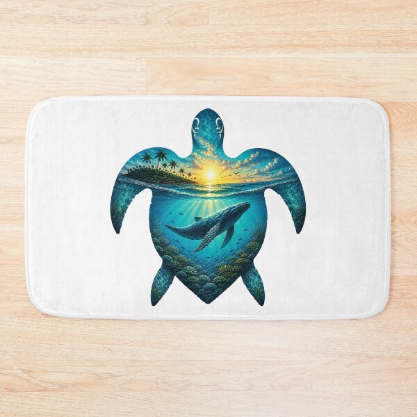 Item preview, Sea Turtle Double Exposure – Tropical Whale designed and sold by OTSC.