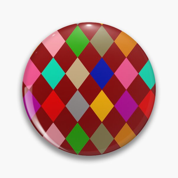 Item preview, Multicolored Harlequin Diamonds Pattern Design - Red designed and sold by PatternTitan.