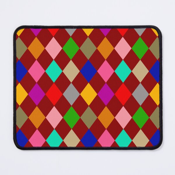 Item preview, Multicolored Harlequin Diamonds Pattern Design - Red designed and sold by PatternTitan.