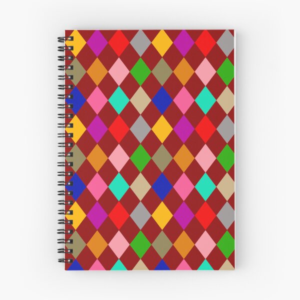 Item preview, Multicolored Harlequin Diamonds Pattern Design - Red designed and sold by PatternTitan.