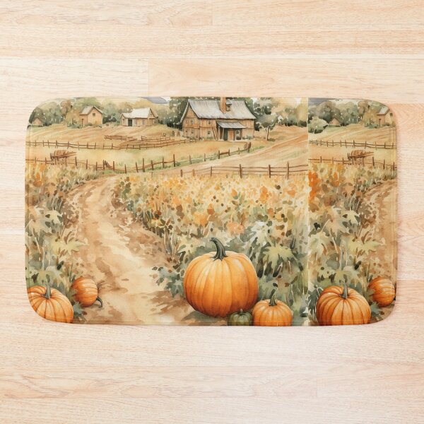 Item preview, Pumpkin Harvest Fall Farm Print | Autumn Farmhouse Wall Art | Fall Season Poster designed and sold by DigitalChickHub.