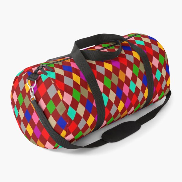 Item preview, Multicolored Harlequin Diamonds Pattern Design - Red designed and sold by PatternTitan.