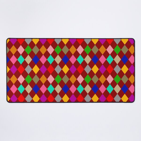 Item preview, Multicolored Harlequin Diamonds Pattern Design - Red designed and sold by PatternTitan.