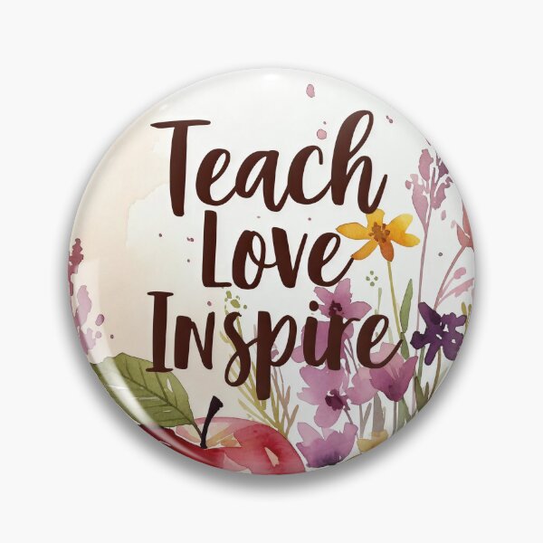 Item preview, Teach Love Inspire — Watercolor Teacher Appreciation designed and sold by Amber Sky Creations.