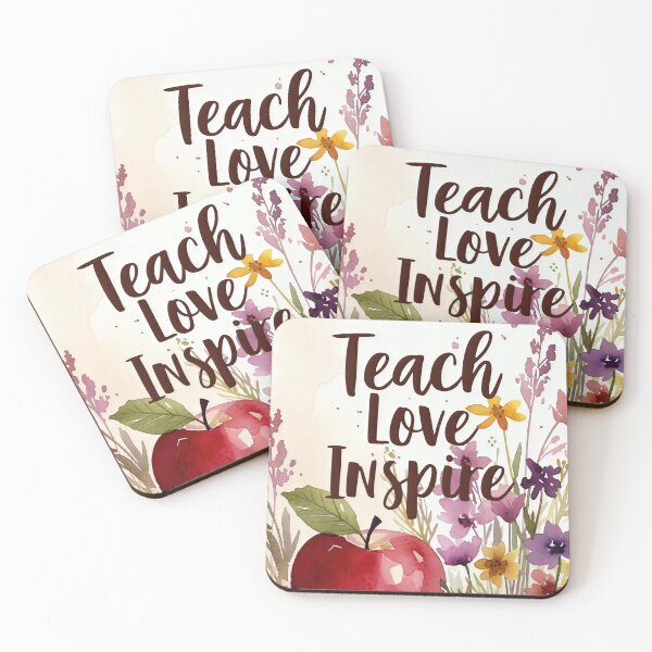 Item preview, Teach Love Inspire — Watercolor Teacher Appreciation designed and sold by Amber Sky Creations.