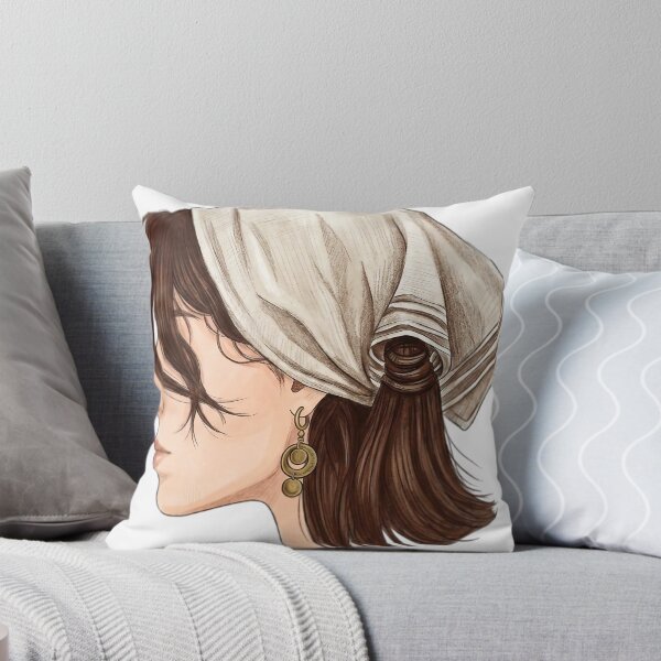 Item preview, Woman Profile Portrait with Headscarf and Earrings designed and sold by GulnorGermelo.
