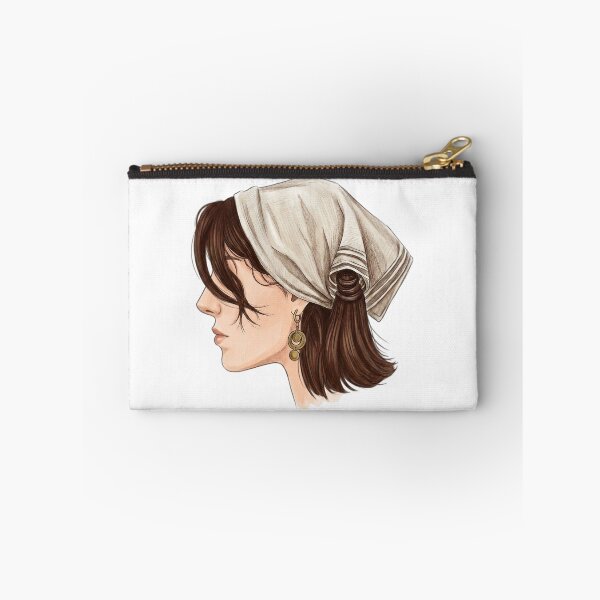 Item preview, Woman Profile Portrait with Headscarf and Earrings designed and sold by GulnorGermelo.