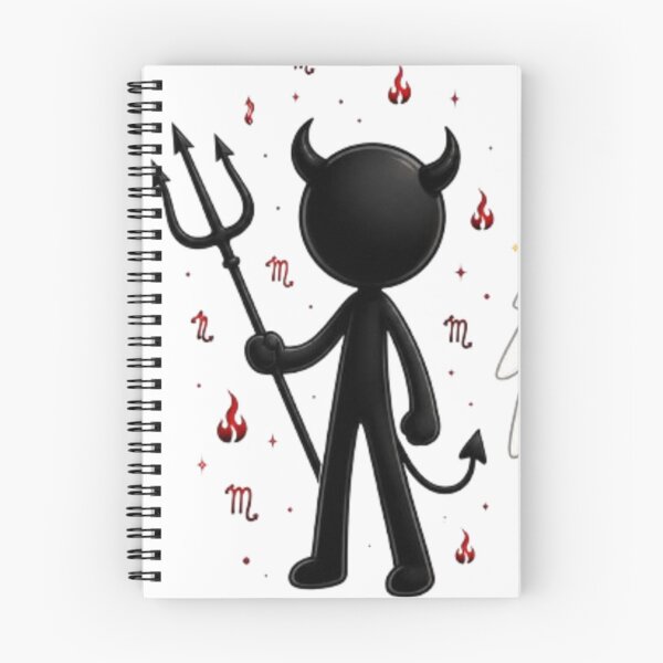Item preview, Gemini Zodiac Angel Devil Stickman Twins designed and sold by Interactive-Art.