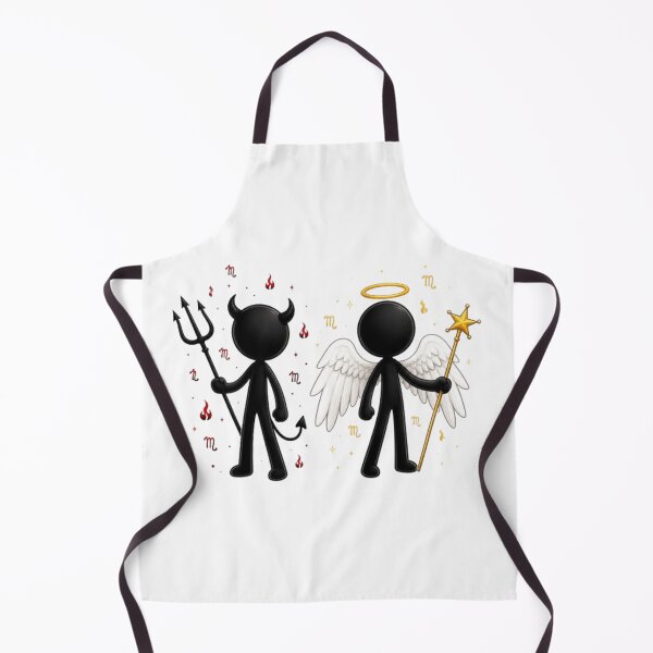 Item preview, Gemini Zodiac Angel Devil Stickman Twins designed and sold by Interactive-Art.