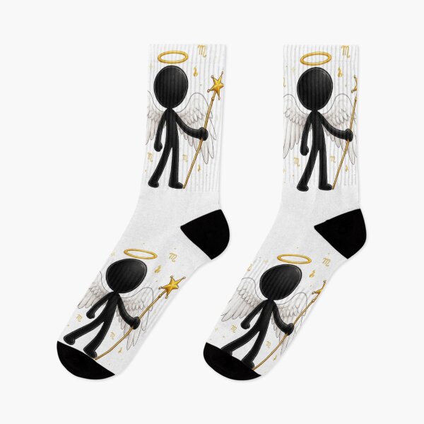 Item preview, Gemini Zodiac Angel Devil Stickman Twins designed and sold by Interactive-Art.