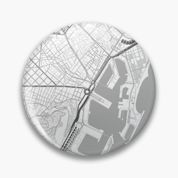 Item preview, Barcelona Black White City Map Poster, Minimal Street Map Wall Art designed and sold by LASTIQUE-dd.