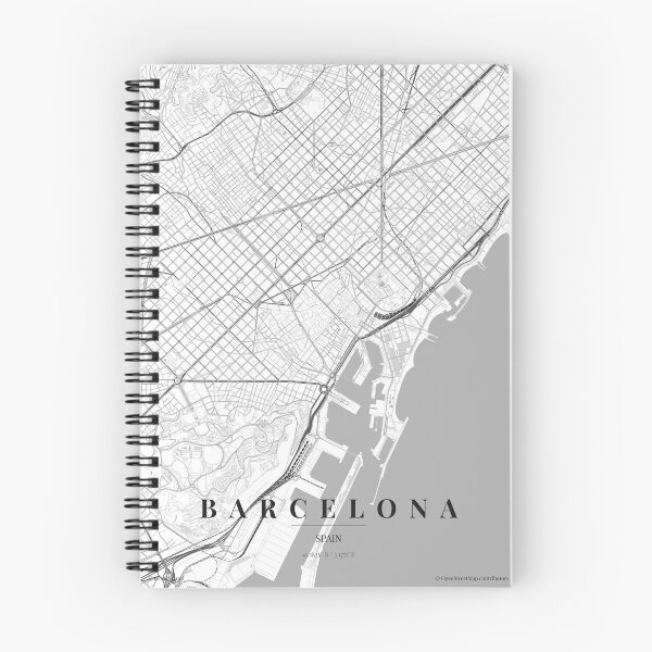 Item preview, Barcelona Black White City Map Poster, Minimal Street Map Wall Art designed and sold by LASTIQUE-dd.