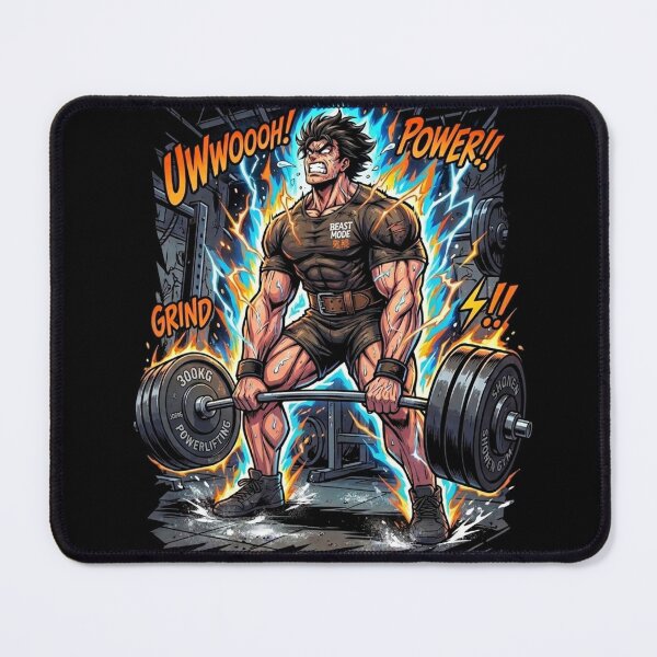 Item preview, Beast Mode Anime Deadlift 300kg Powerlifting Shonen Gym designed and sold by JonelleTshirts.