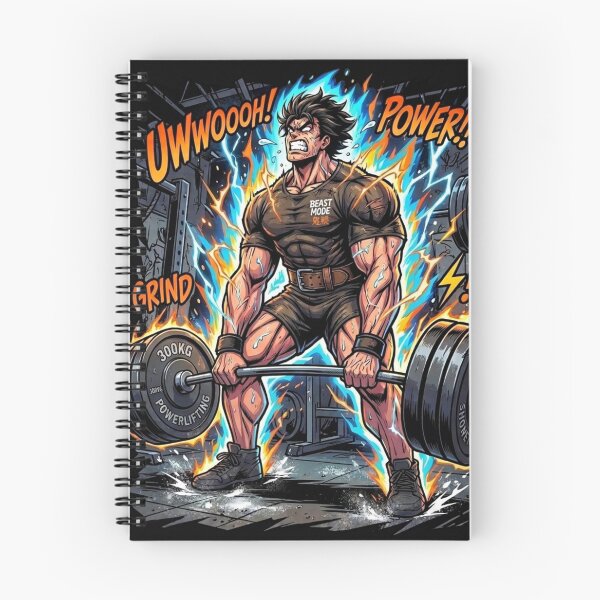 Item preview, Beast Mode Anime Deadlift 300kg Powerlifting Shonen Gym designed and sold by JonelleTshirts.
