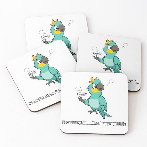 Item preview, Parrot - Vocabulary Expanding Inappropriately - Funny Parrot Gift designed and sold by pawdrops.