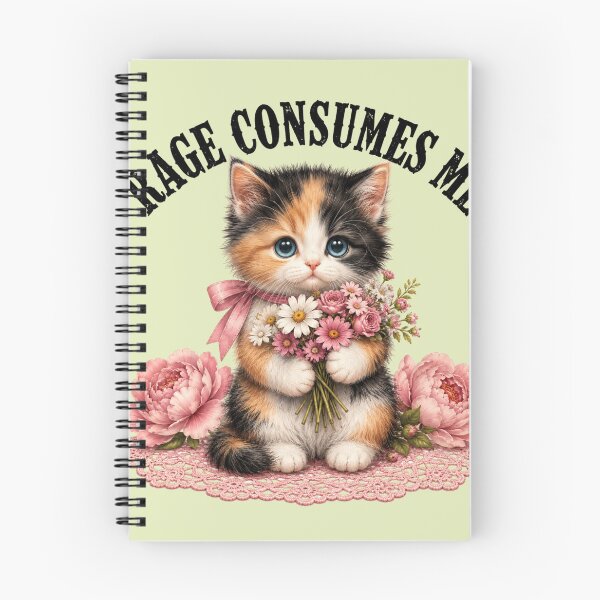 Item preview, Cute Calico Kitten Rage designed and sold by Retro Rascals Co..