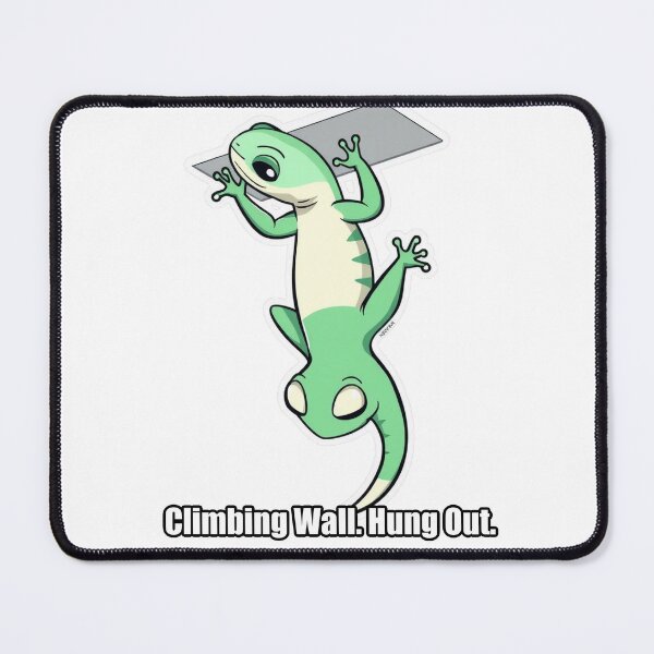 Item preview, Gecko - Climbing Wall Hung Out - Funny Gecko Gift designed and sold by pawdrops.