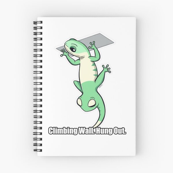 Item preview, Gecko - Climbing Wall Hung Out - Funny Gecko Gift designed and sold by pawdrops.