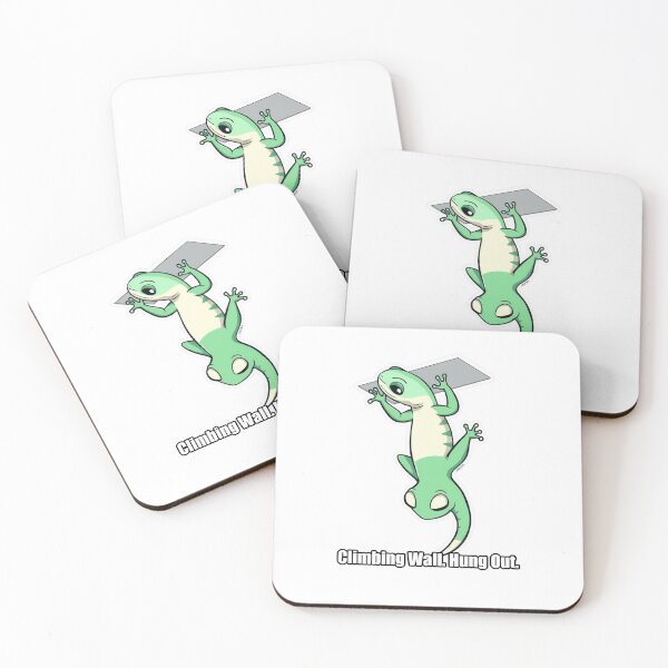 Item preview, Gecko - Climbing Wall Hung Out - Funny Gecko Gift designed and sold by pawdrops.