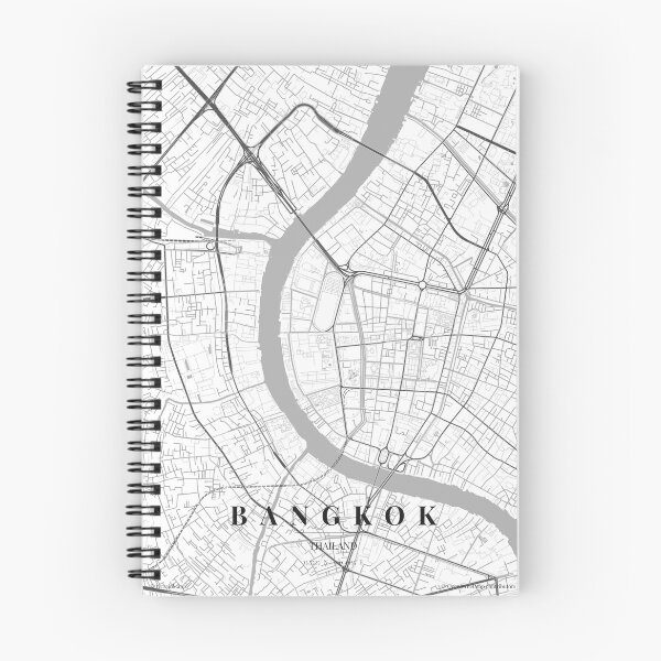 Item preview, Bangkok Black White City Map Poster, Minimal Street Map Wall Art designed and sold by LASTIQUE-dd.