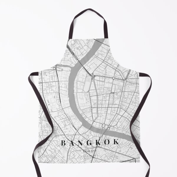 Item preview, Bangkok Black White City Map Poster, Minimal Street Map Wall Art designed and sold by LASTIQUE-dd.
