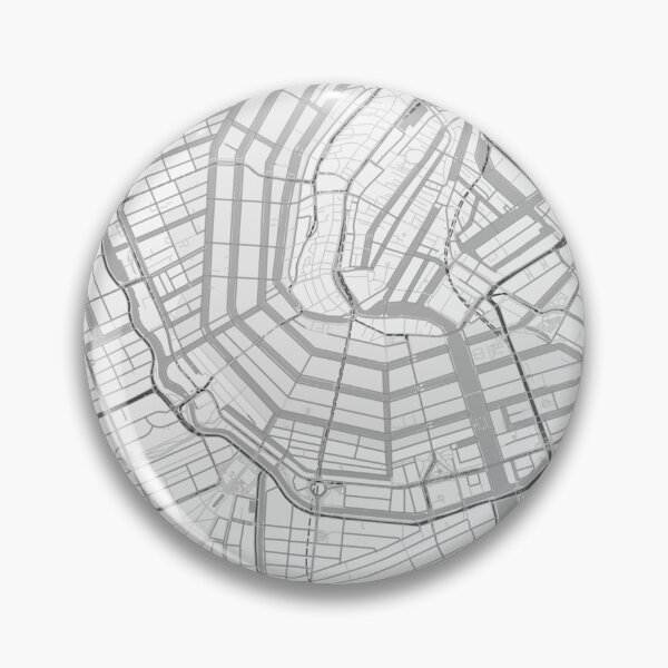 Item preview, Amsterdam Black White City Map Poster, Minimal Street Map Wall Art designed and sold by LASTIQUE-dd.
