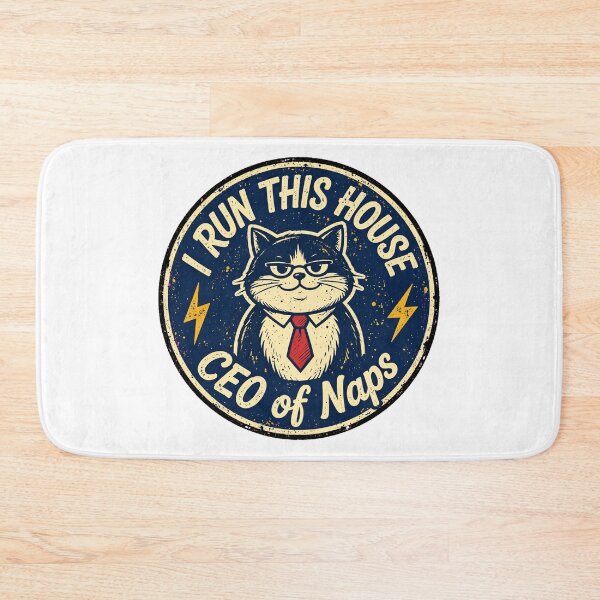 Item preview, CEO of Naps Smug Cat Varsity Badge designed and sold by CatstheticShop1.