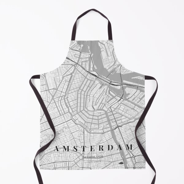 Item preview, Amsterdam Black White City Map Poster, Minimal Street Map Wall Art designed and sold by LASTIQUE-dd.