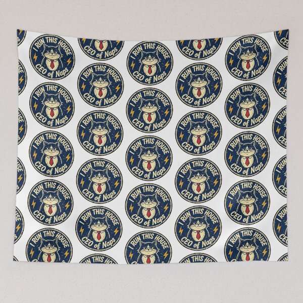 Item preview, CEO of Naps Smug Cat Varsity Badge designed and sold by CatstheticShop1.