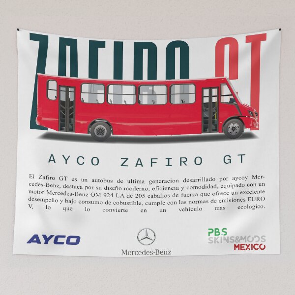 Item preview, AYCO Zafiro GT Mercedes Benz Red designed and sold by ProtonbusMX.