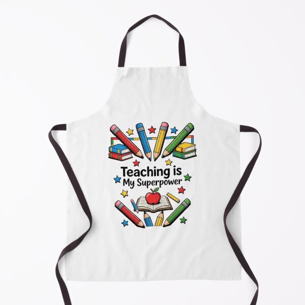 Item preview, Teaching is My Superpower Colorful School Supplies Art designed and sold by BumbleBloom7.