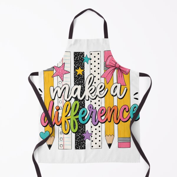 Item preview, Make A Difference Colorful Pencil Coquette Bow Back To School Teacher Educator designed and sold by VGAfanatic.