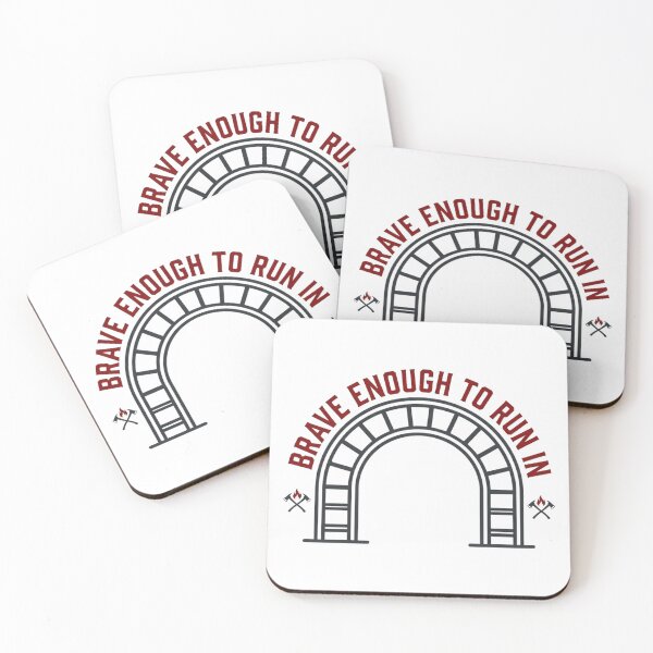 Item preview, Firefighter Ladder Emblem Brave Enough Run designed and sold by tushartanvir.