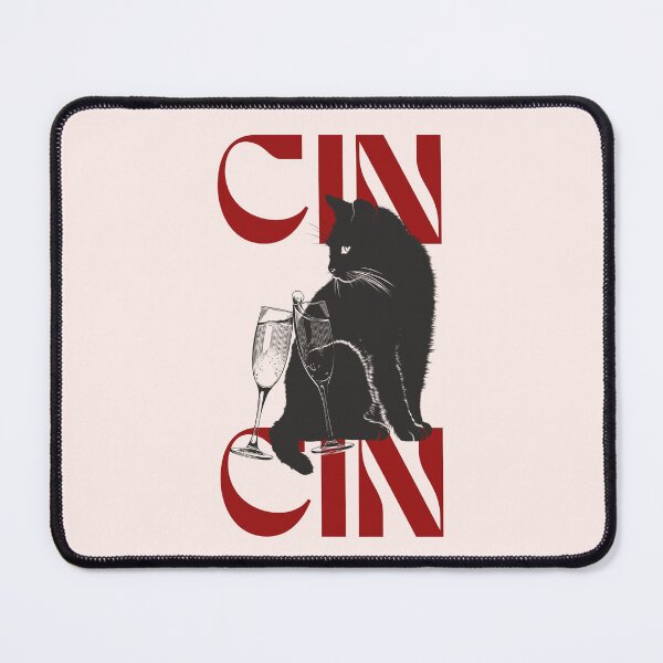 Item preview, Cin Cin Kitchen Cat Design, Champagne Glasses Celebration Artwork, Cheers designed and sold by SpringTeaDesigns.