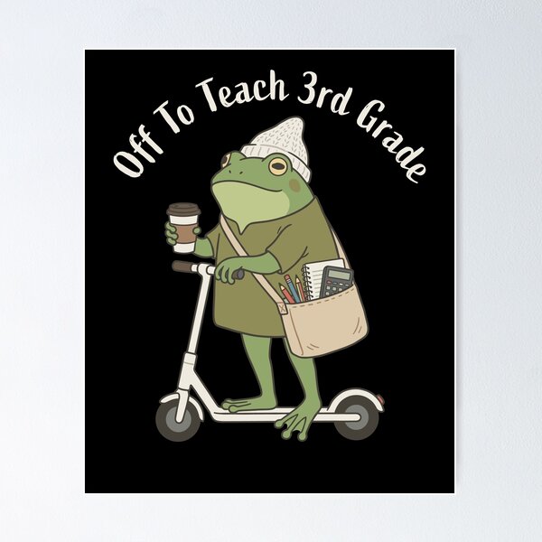 Item preview, Off To Teach 3rd Grade Funny Frog Teacher Back To School designed and sold by MysticMirth.