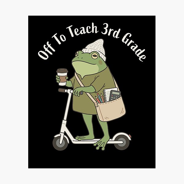 Item preview, Off To Teach 3rd Grade Funny Frog Teacher Back To School designed and sold by MysticMirth.