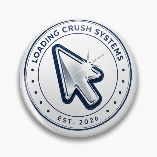 Item preview, Loading Crush Systems Logo Tee | Fake Tech Company Y2K Chrome Cursor Design designed and sold by Loading Crush.